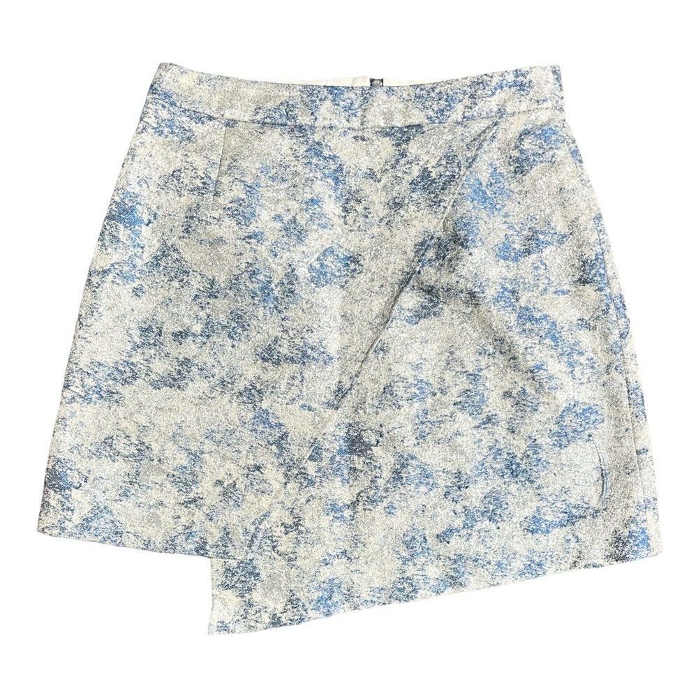 Hunter Bell Asymmetrical Blue Metallic Minj Skirt